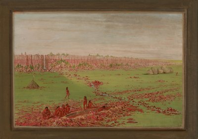 Pipestonen louhos Coteau des Prairies -alueella tekijältä George Catlin