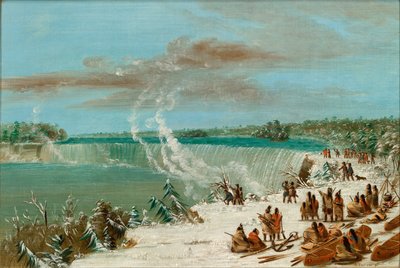 Portage Around the Falls of Niagara at Table Rock, 18471848. tekijältä George Catlin