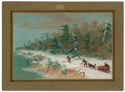 Paluu reellä Fort Frontenaciin. Helmikuu 1679 tekijältä George Catlin