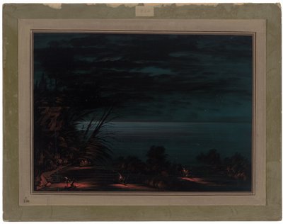 Salmon Spearing - Ottowas, 18611869. tekijältä George Catlin
