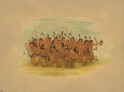 Scalp Dance - Sioux, 1861. tekijältä George Catlin