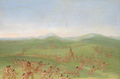 Sham Fight, Mandan Boys tekijältä George Catlin