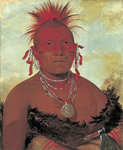 Shón-ka-ki-he-ga, hevospäällikkö, Grand Pawnee -päällikkö, 1832. tekijältä George Catlin