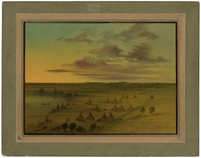 Sioux Village - Joutsenjärvi tekijältä George Catlin