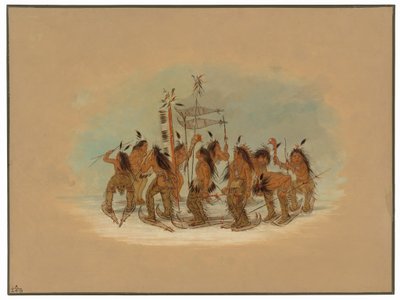 Lumikenkätanssi - Ojibbeway tekijältä George Catlin