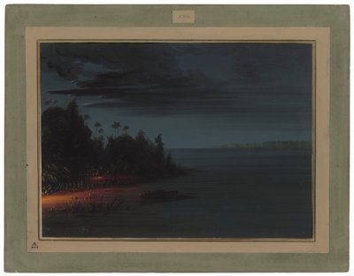 Keihäsmetsästys soihtujen valossa tekijältä George Catlin