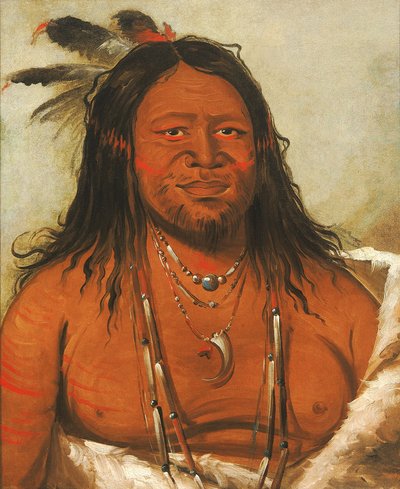Ta-wáh-que-nah, Kivien vuori, heimon toinen päällikkö tekijältä George Catlin