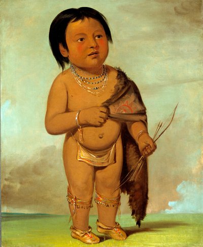 Tcha-aés-ka-ding, Buffalo Bullin selän rasvan pojanpoika tekijältä George Catlin