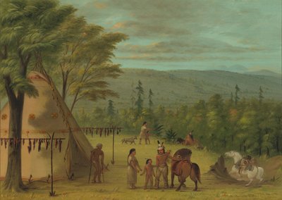 Cheyennen veljekset aloittavat syksyn metsästyksen, 18611869. tekijältä George Catlin