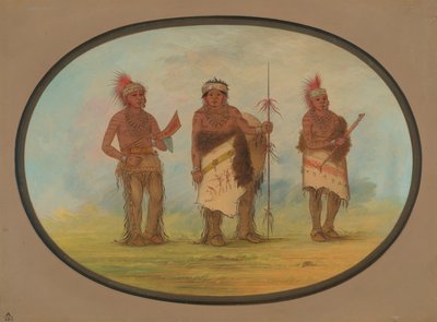 Kolme Iowan intiaania, 18611869. tekijältä George Catlin