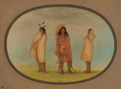 Kolme irokeesia intiaania, 18611869. tekijältä George Catlin