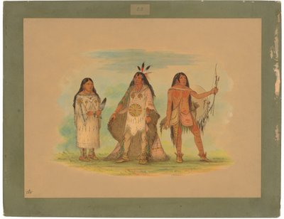 Kolme Minatarree-intiaania tekijältä George Catlin