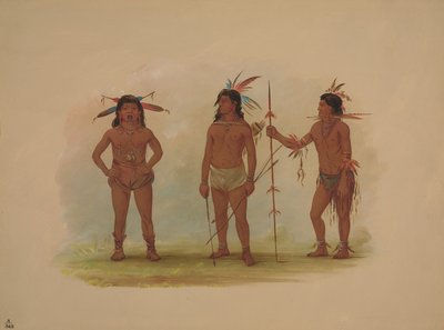Kolme Omagua-miestä, 18541869. tekijältä George Catlin
