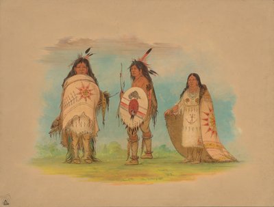 Kolme Riccarree-intiaania, 1861. tekijältä George Catlin