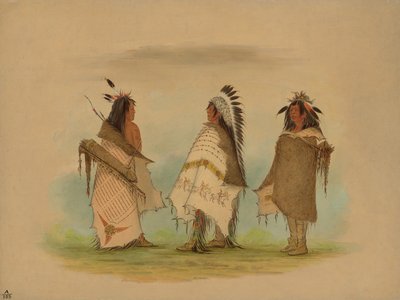 Kolme Shoshonee Warrioria, 1861. tekijältä George Catlin