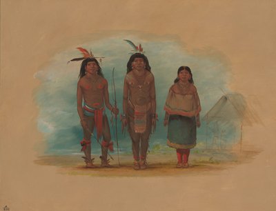 Kolme Taruma-intiaania, 18541869. tekijältä George Catlin