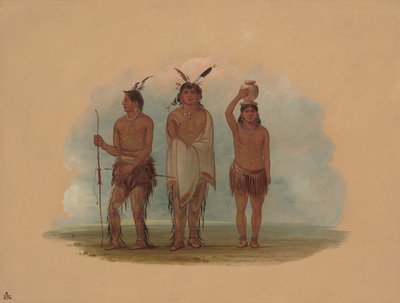 Kolme Walla Walla -intiaania, 18551869. tekijältä George Catlin