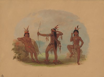 Kolme Woyaway-intiaania, 18541869. tekijältä George Catlin