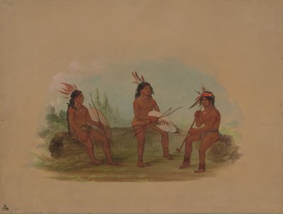 Kolme nuorta Chinook-miestä, 18551869. tekijältä George Catlin