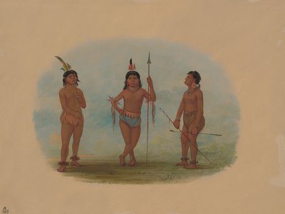 Kolme nuorta Tobos-miestä, 18541869. tekijältä George Catlin