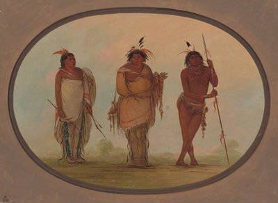 Kolme yumaya-intiaania, 18551869. tekijältä George Catlin