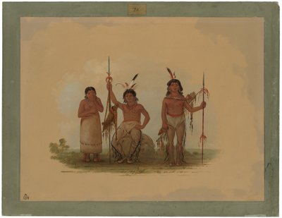 Kaksi Arapaho Warrioria ja nainen tekijältä George Catlin
