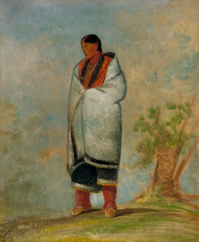 Wa-quóth-e-qua, Buckin vaimo, Valaan vaimo, 1835. tekijältä George Catlin