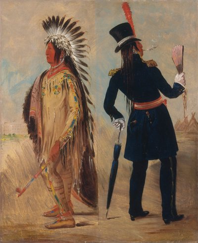 Wi-jún-jon, Kyyhkyn munapää (Valo) Washingtoniin menossa ja sieltä palaamassa tekijältä George Catlin