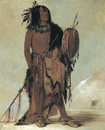 Wún-nes-tou, Valkoinen puhveli, ikääntynyt lääkintämies tekijältä George Catlin