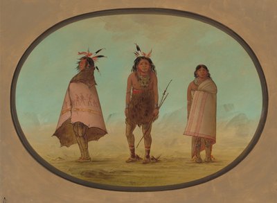 Yntah Medicine Mies, soturi ja nainen, 18551869. tekijältä George Catlin