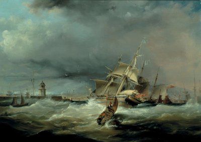 American Packet, joka on käynnissä Swansea Harborille tekijältä George Chambers