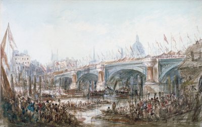 Blackfriars Bridgen avaaminen Lontoossa 1869 tekijältä George Chambers