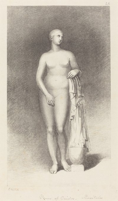 Knidoksen Venus, kirjoittanut Praxiteles tekijältä George Childs after John Flaxman