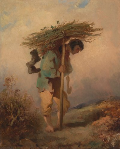 Mies kantaa peppuja tekijältä George Chinnery