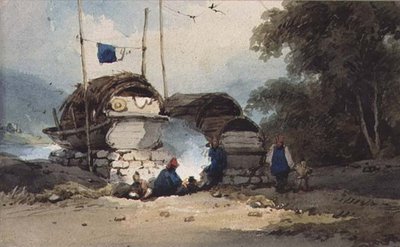 Jokirannan leiri, Kiina tekijältä George Chinnery