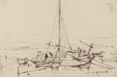 Kiinalaiset veneet, 1834 tekijältä George Chinnery