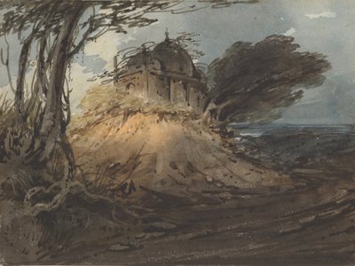 Intian temppeli, n. 1808-12. tekijältä George Chinnery