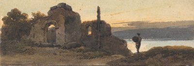 Temppeli järven rannalla tekijältä George Chinnery