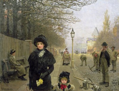 Kevätaamu, Haverstock Hill, 1881 tekijältä George Clausen