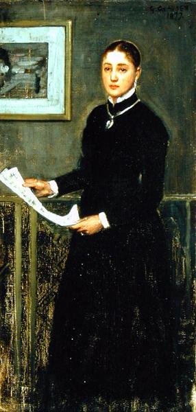 Nainen mustassa tekijältä George Clausen