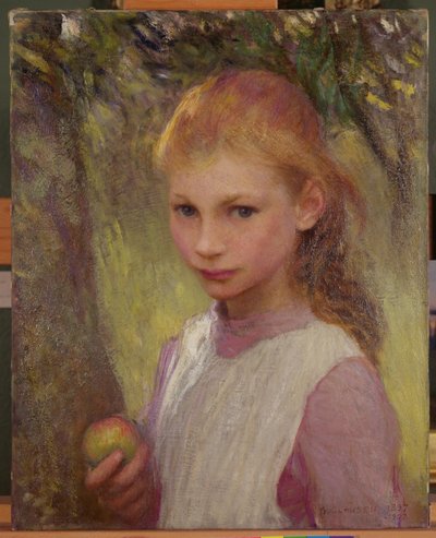 Ujo lapsi 1897, uusittu 1907 (öljy kankaalle) tekijältä George Clausen