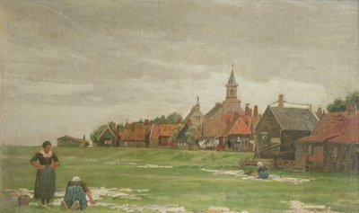 Washerwomen, Hollanti, 1876 (lauta) tekijältä George Clausen