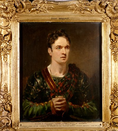 William Macready kuin Macbeth, n. 1820 tekijältä George Clint