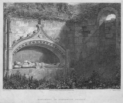 Monumentti Borthwickin kirkossa, 1819. tekijältä George Cooke