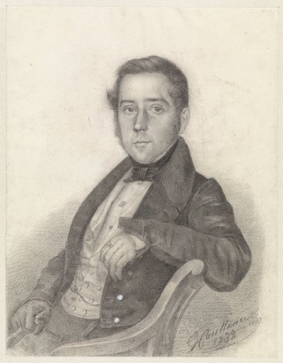 Istuvan herrasmiehen muotokuva tekijältä George Coutteau