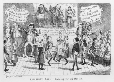 Hyväntekeväisyyspallo, Tanssii miljoonalle (kaiverrus) tekijältä George Cruikshank
