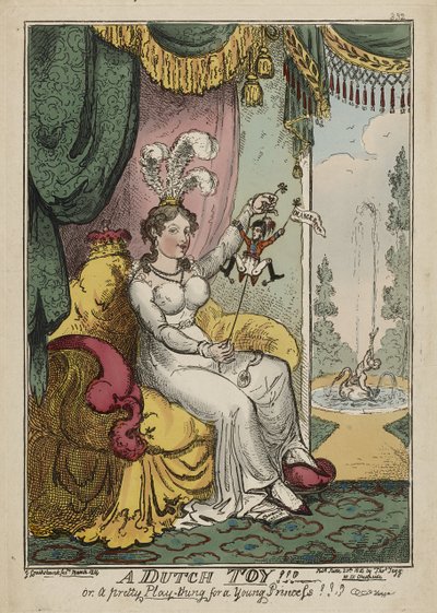 Hollantilainen lelu!!! tai Kaunis leikkijuttu nuorelle prinsessalle!!! Huzza, maaliskuu 1814, julkaistu 20. kesäkuuta tekijältä George Cruikshank