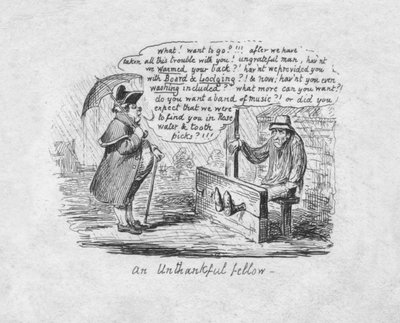 Kiittämätön kaveri, 1829 tekijältä George Cruikshank