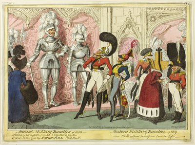 Muinaiset ja nykyaikaiset sotilashenkilöt vuonna 1450 tekijältä George Cruikshank