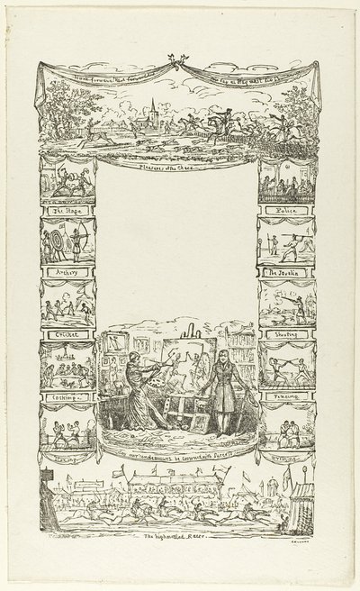 Anekdootit: Otsikkosivun reuna tekijältä George Cruikshank
